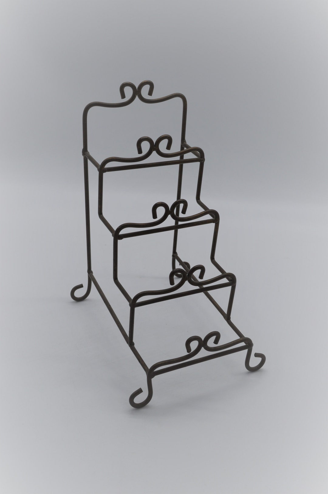 4 Tiered Plate Stand Multi Plate Stand Metal Display Stand Etsy