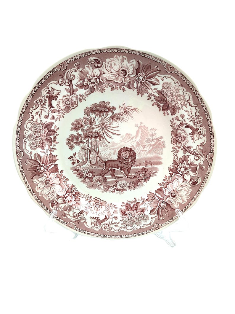 Antique Spode Red Transferware Display Plate (english Ironstone) - Etsy