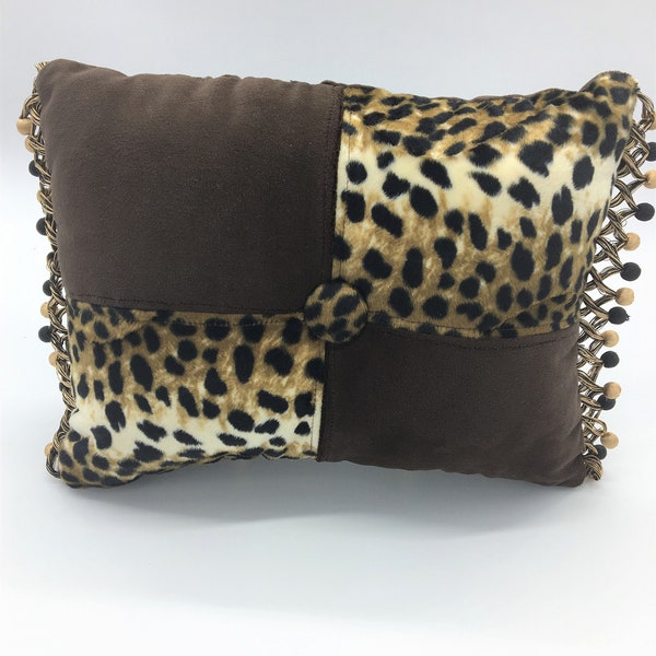 Accent Pillows | Animal Print Pillow | Brown Pillow