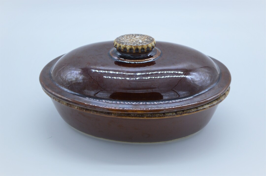 Vintage Hull Pottery Stoneware Dish With Lid Hull Pottery Casserole