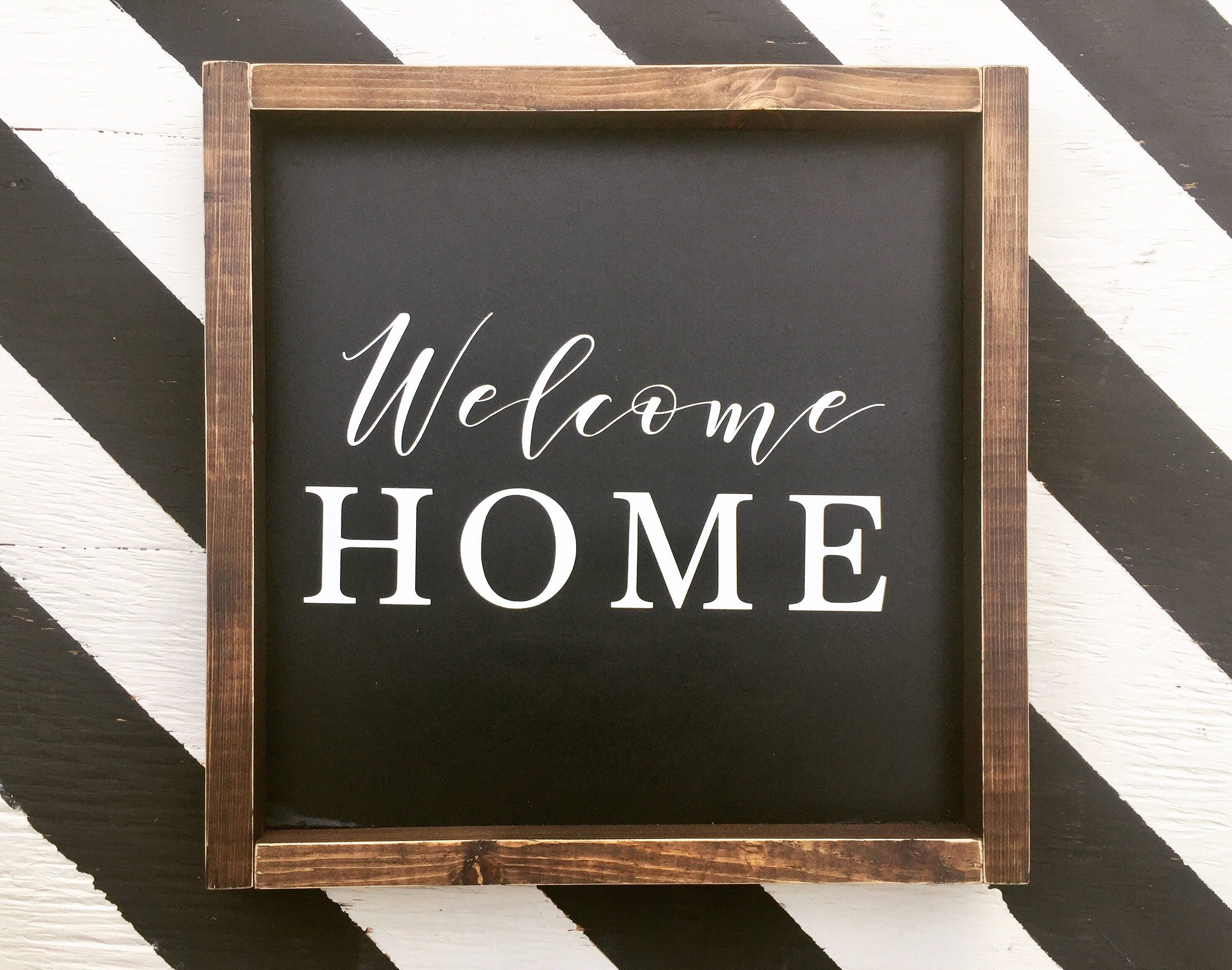 Welcome Home Wood Sign | Etsy