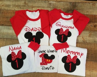 Mickey Mouse 1st Birthday Shirt Etsy