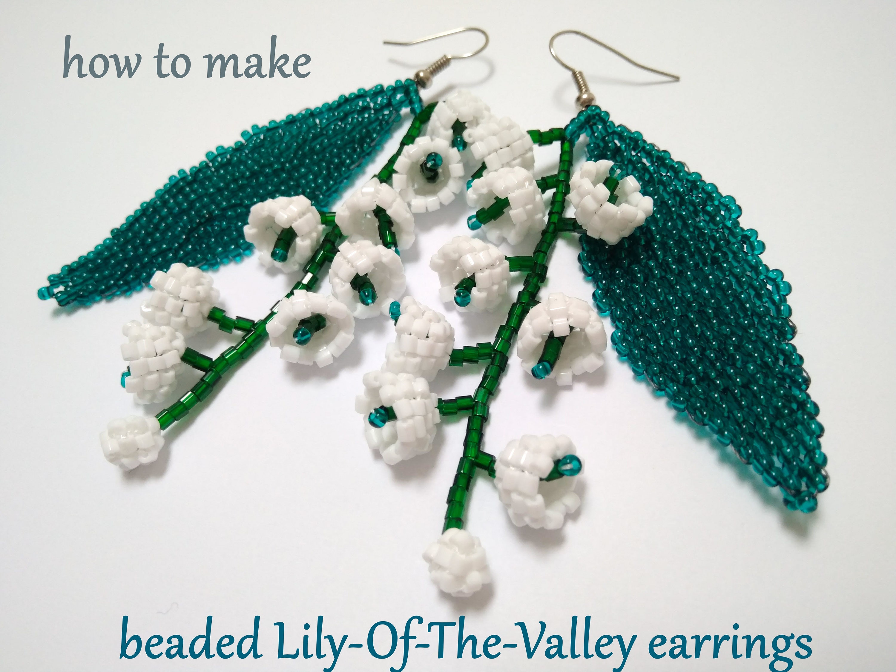 How to make lilies of the valley beads. Beading patterns How to make lilies of the valley beads. Beading patterns