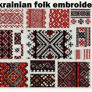 Ukrainian folk embroidery patterns digital, Ukraine needlework PART 2, Instant download pdf embroidery design, diy boho chic cross stitch
