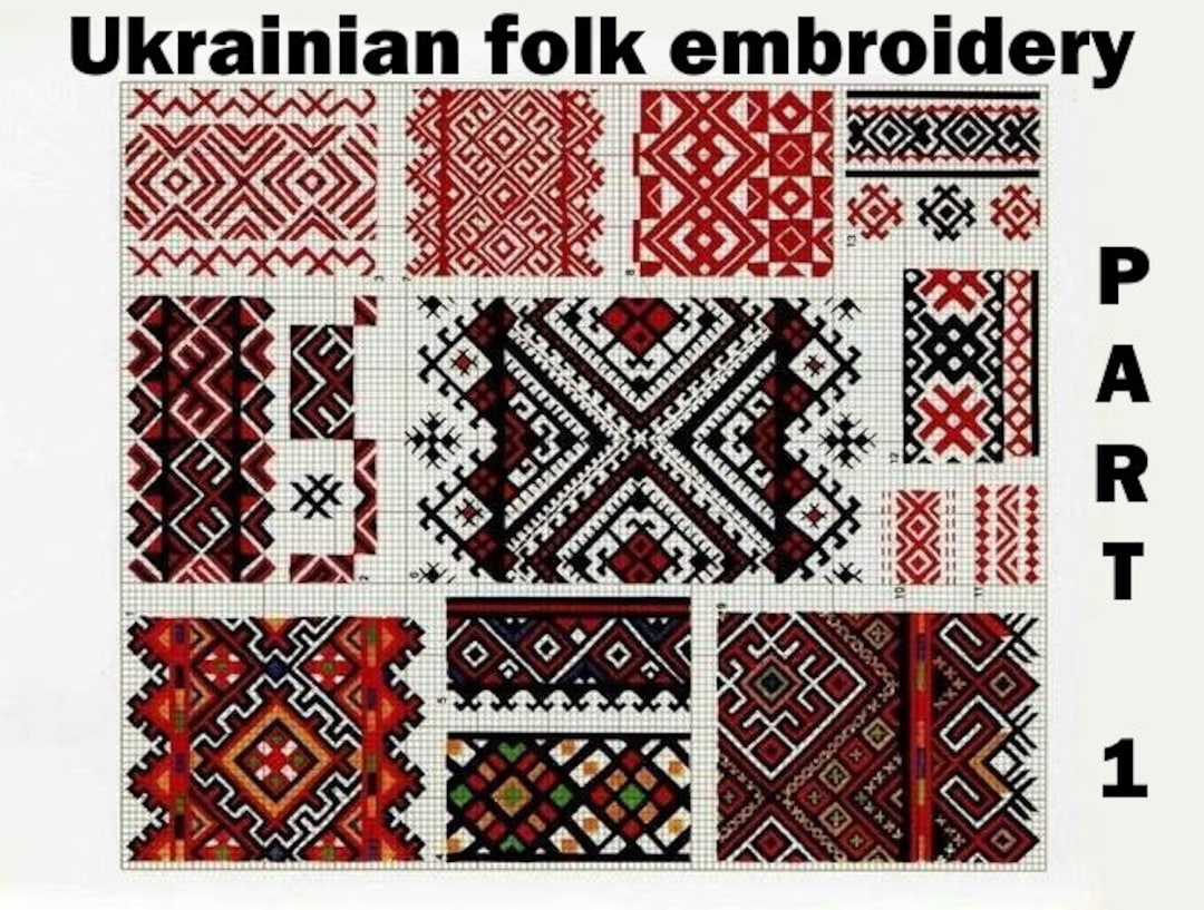 Ukrainian Folk Embroidery Patterns Digital Ukraine Needlework Etsy