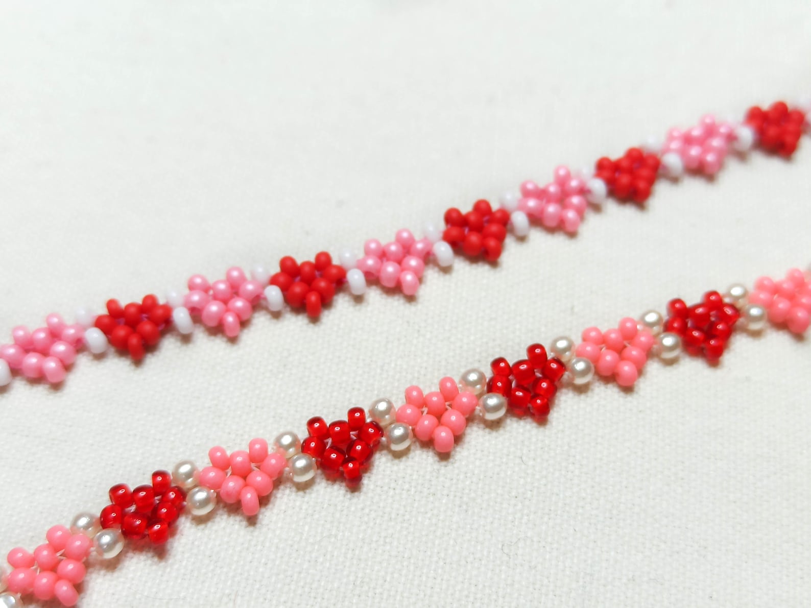 Valentine's Heart Beading Tutorial Seed Bead Hearts Daisy Etsy