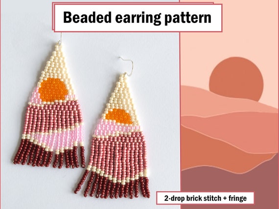 Bead cheap weaving earrings