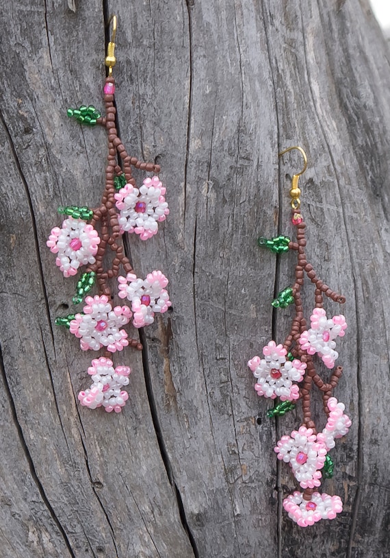 Beadthoven 360pcs Acrylic Flower Bead Caps - Cherry Blossom Spacers For Jewelry Making