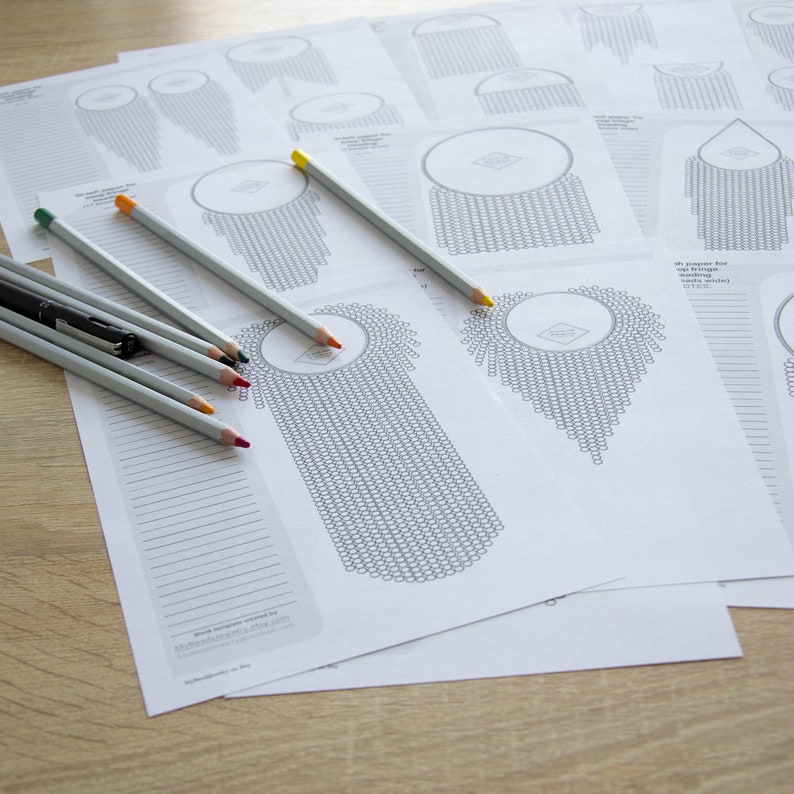 Bead Template, Hoop Fringe Beading Graph, Blank Templates Paper Graph ...