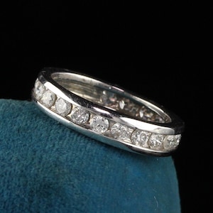 Estate 14K White Gold Diamond Band - Size 6.5