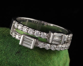 Estate 14K White Gold Diamond Ring