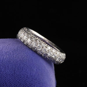 Estate 14K White Gold Diamond Band