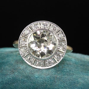Antique Edwardian 18k Gold Platinum Old Euro Diamond Engagement Ring - Gia