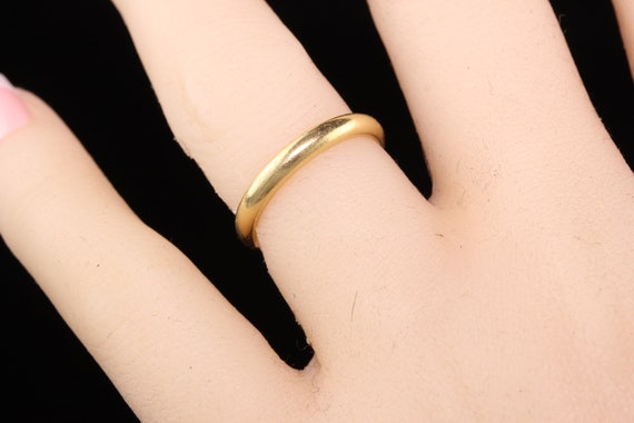 Antique Art Deco Cartier 18K Yellow Gold Classic Wedding Band Size