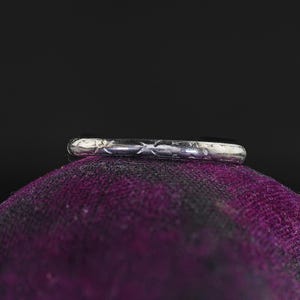 Antique Art Deco Platinum Orange Blossom Engraved Wedding Band - Size 7