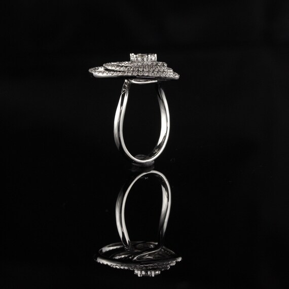 Estate 14K White Gold Diamond Ring - image 6