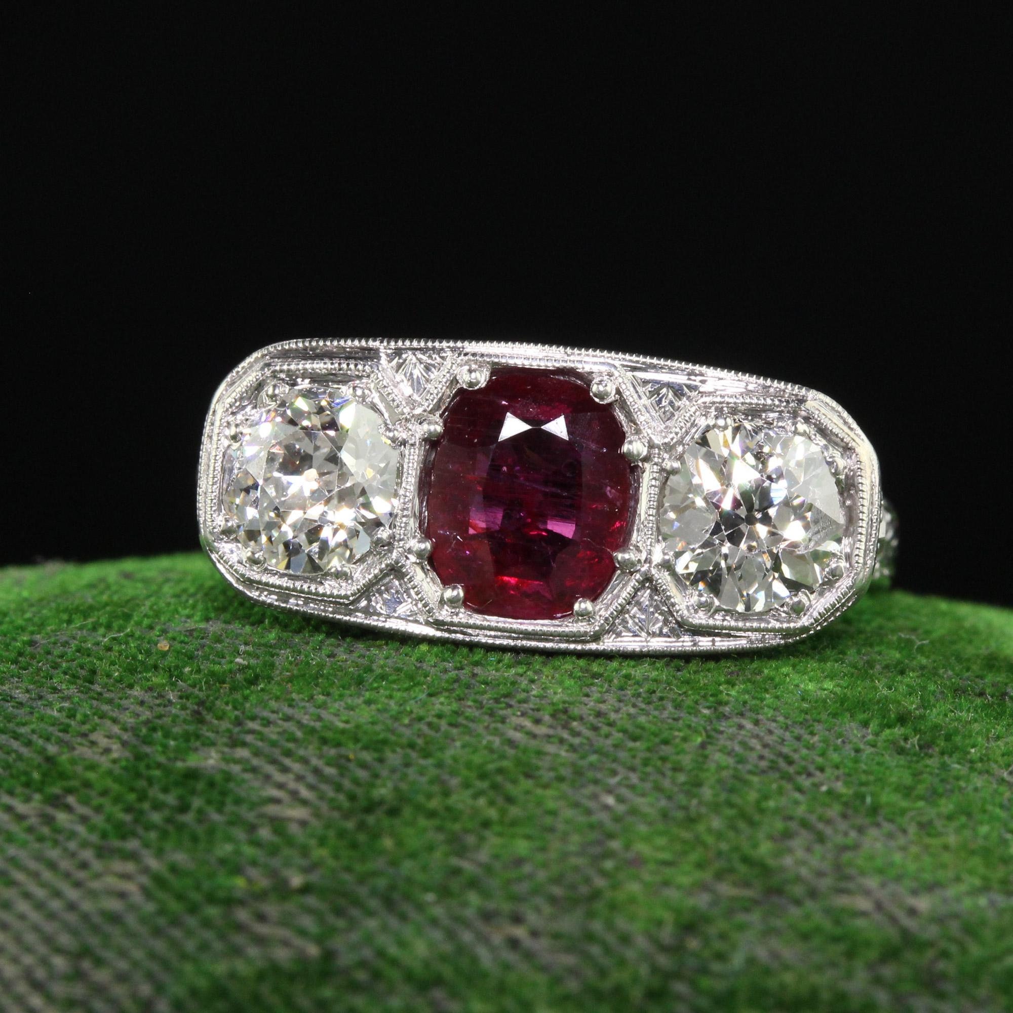 Edwardian No-Heat Ruby Ring