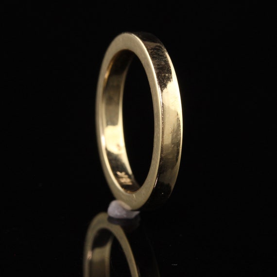 Vintage Estate 18K Yellow Gold Classic Wedding Ba… - image 4