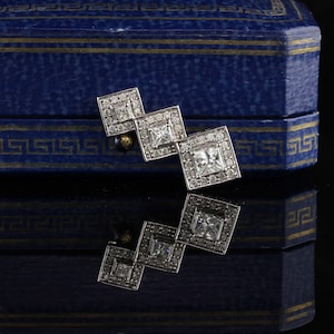 Vintage Estate 14K White Gold Diamond Pendant