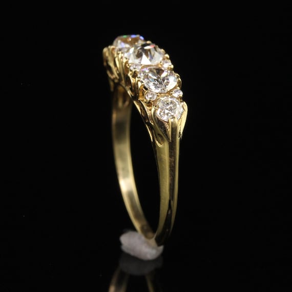 Victorian Style 18k Yellow Gold Old Mine Diamond … - image 5