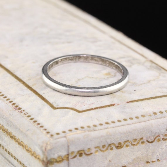 Circa 1951 - Vintage Estate Platinum Wedding Band - Size 6.25