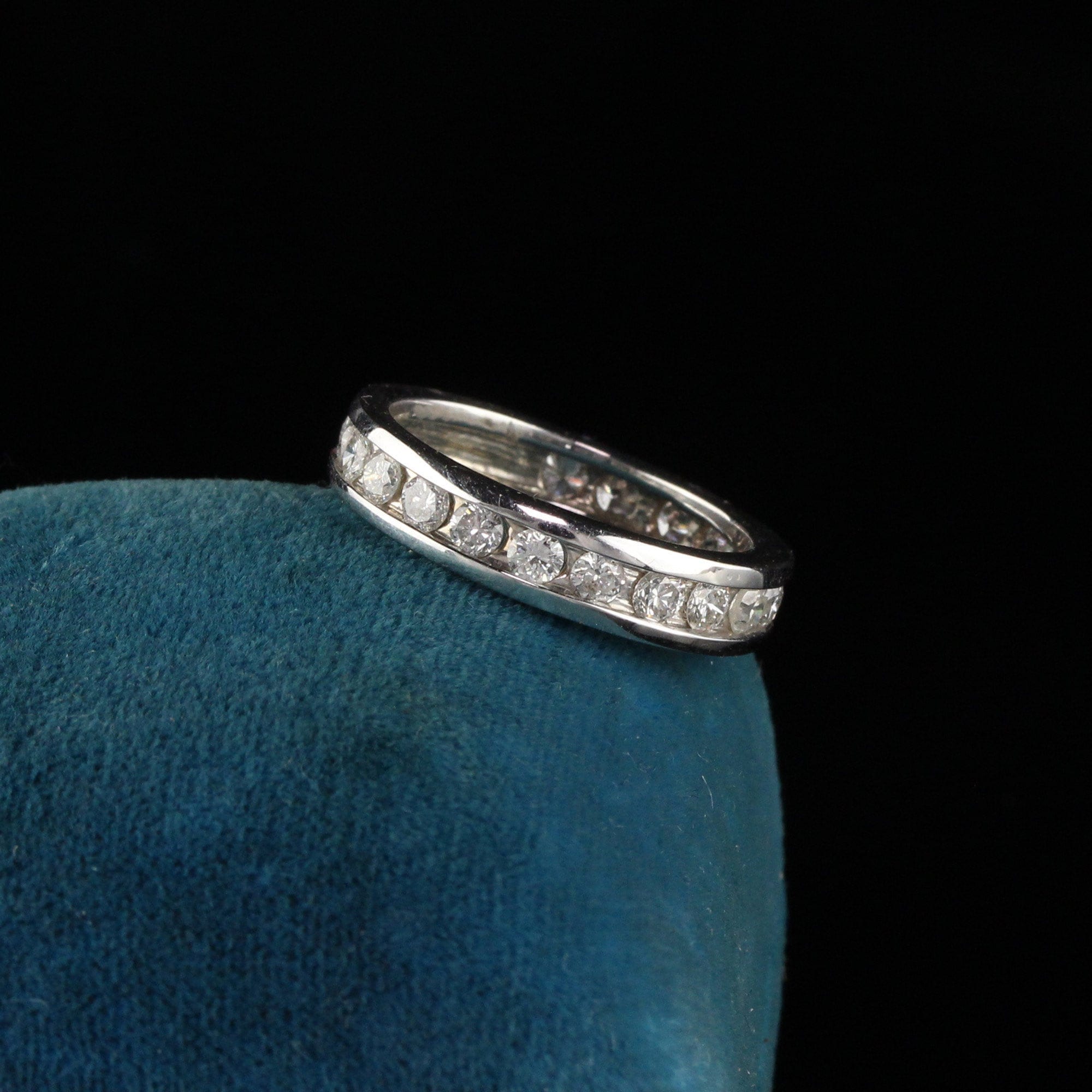 エステート 14K ホワイト ゴールド ダイヤモンド バンド - サイズ 6.5 - Etsy 日本