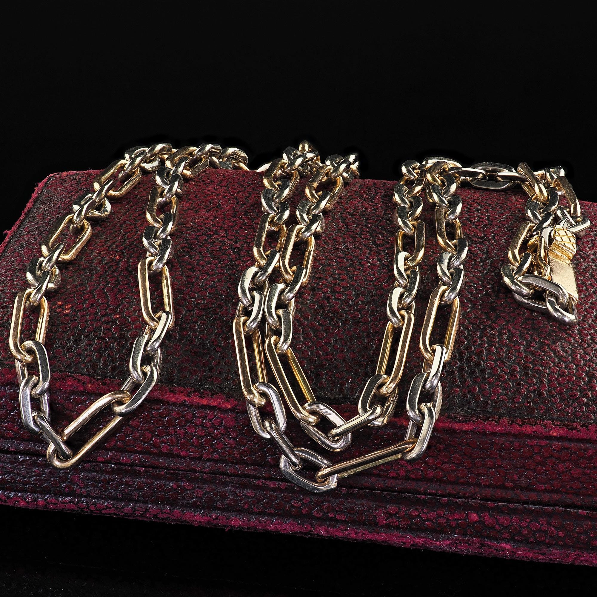 アンティーク アールデコ 18K イエロー ゴールド ツートン ペーパー