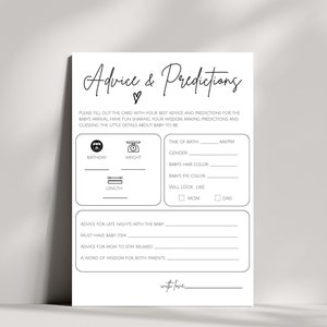 PDF babyvoorspellingen Voorspellingen voor baby, babyadvieskaart, adviesbabyshower, babyshowerwensen, voorspellingsadvies, babyadvieskaarten