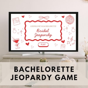 Bachelorette Jeopardy Party Game, Bachelorette Trivia Game, Hen Do Party Game, Editable Bridal Shower Games Canva Powerpoint