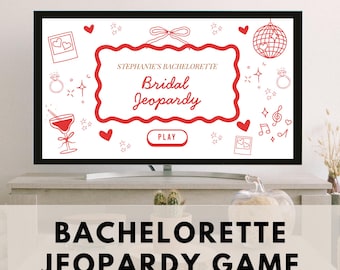 Bachelorette Jeopardy Party Game, Editable Bridal Shower Trivia (Digital Download)