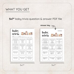 Fun Baby Shower Trivia Game: Printable Baby Quiz (PDF) - Etsy
