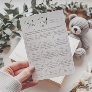 Baby Shower Family Feud Game: Printable PDF
