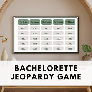 Bachelorette Jeopardy Party Game, Bachelorette Trivia Game, Hen Do Party Game, Coastal Island Beach Editable Bridal Shower Games Canva
