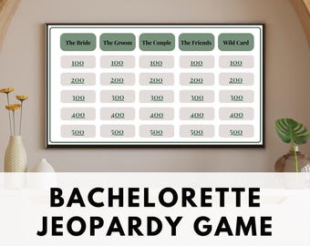 Bachelorette Jeopardy Game: Coastal Bridal Shower Trivia (Canva Editable, Digital Download