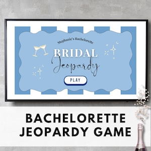 Bachelorette Jeopardy Party Game, Bachelorette Trivia Game, Hen Do Party Game, Editable Bridal Shower Games Canva