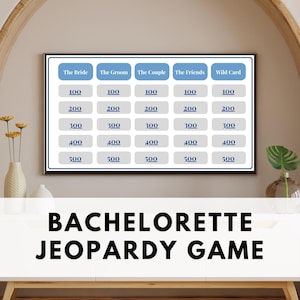 Bachelorette Jeopardy Game: Editable Trivia, Hen Party Fun (Digital Download)