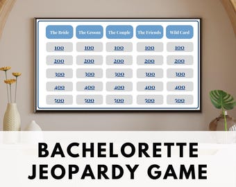 Bachelorette Jeopardy Game: Editable Trivia, Hen Party Fun (Digital Download)
