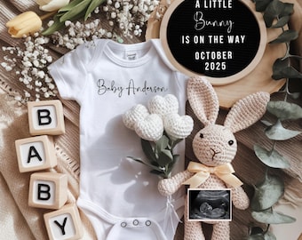 Easter Bunny Pregnancy Announcement: Spring Baby Social Media Reveal (Digital)