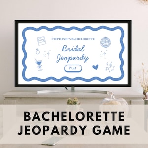 Bachelorette Jeopardy Party Game, Bachelorette Trivia Game, Hen Do Party Game, Editable Bridal Shower Games Canva Powerpoint