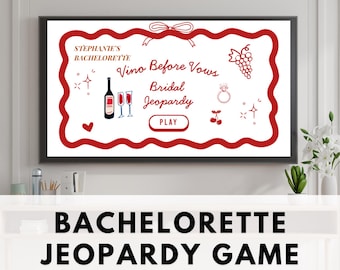 Bachelorette Jeopardy Party Game, Editable Bridal Shower Trivia (Digital Download)