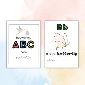 ABC Baby Shower Coloring Book: Keepsake Guestbook (PDF)