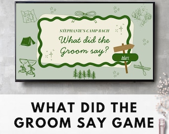 Camp Bach Bachelorette Trivia Spiel, was hat Bräutigam gesagt, Brautdusche Party (Digitaler Download)