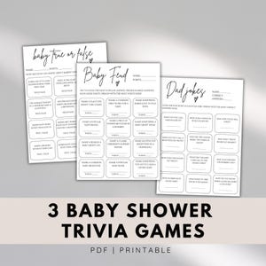 Family Fued Baby Shower Game Pdf, Fun Baby Shower Trivia Games, Baby Family Fued, Modern Minimalistic Instant Download Printable