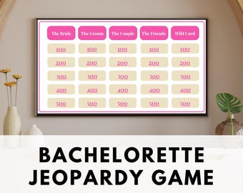 Bachelorette Jeopardy Game: Editable Trivia, Hen Party Fun (Digital Download)
