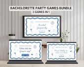 Bachelorette Party Games Bundle | Jeopardy, Most Likely To Gender Swap & Drinking Game | Hen Do, What Did the Groom Say | Editable Canva