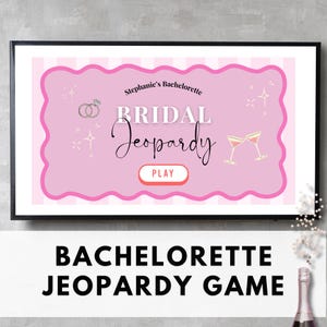 Bachelorette Jeopardy Party Game, Bachelorette Trivia Game, Hen Do Party Game, Editable Bridal Shower Games Canva