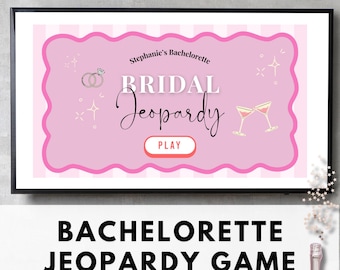 Bachelorette Jeopardy Game, Editable Bridal Shower Trivia (Digital Download)