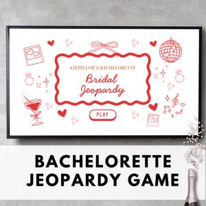 Bachelorette Jeopardy Party Game, Bachelorette Trivia Game, Hen Do Party Game, Editable Bridal Shower Games Canva Powerpoint