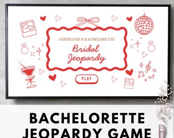 Bachelorette Jeopardy Game, Editable Bridal Shower Trivia (Canva, Powerpoint)
