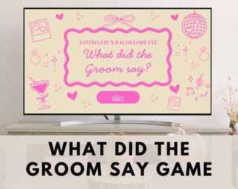 Juego de beber de trivia de despedida de soltera: ¿Qué dijo el novio? (Descarga digital)
